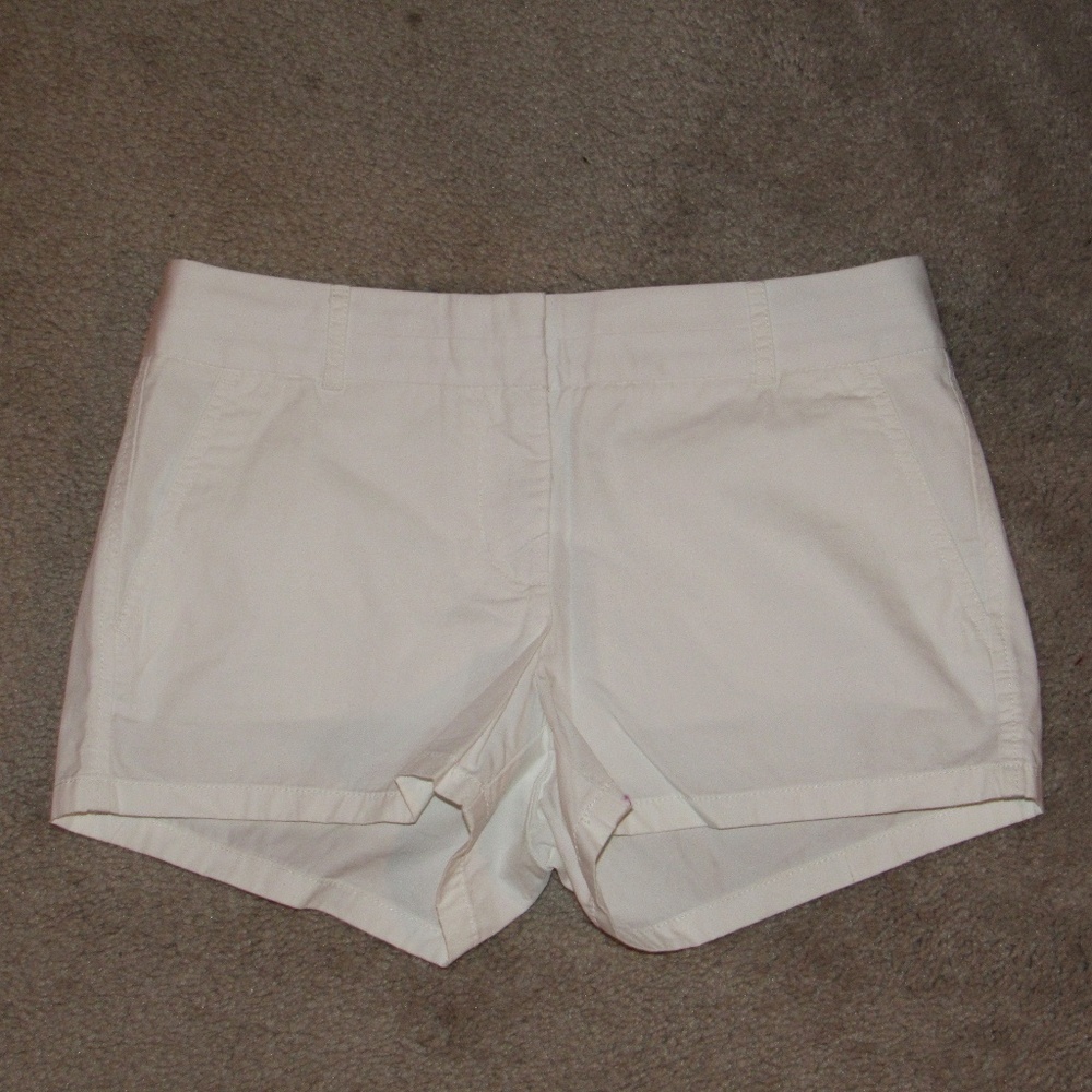 J Crew White Chino Shorts